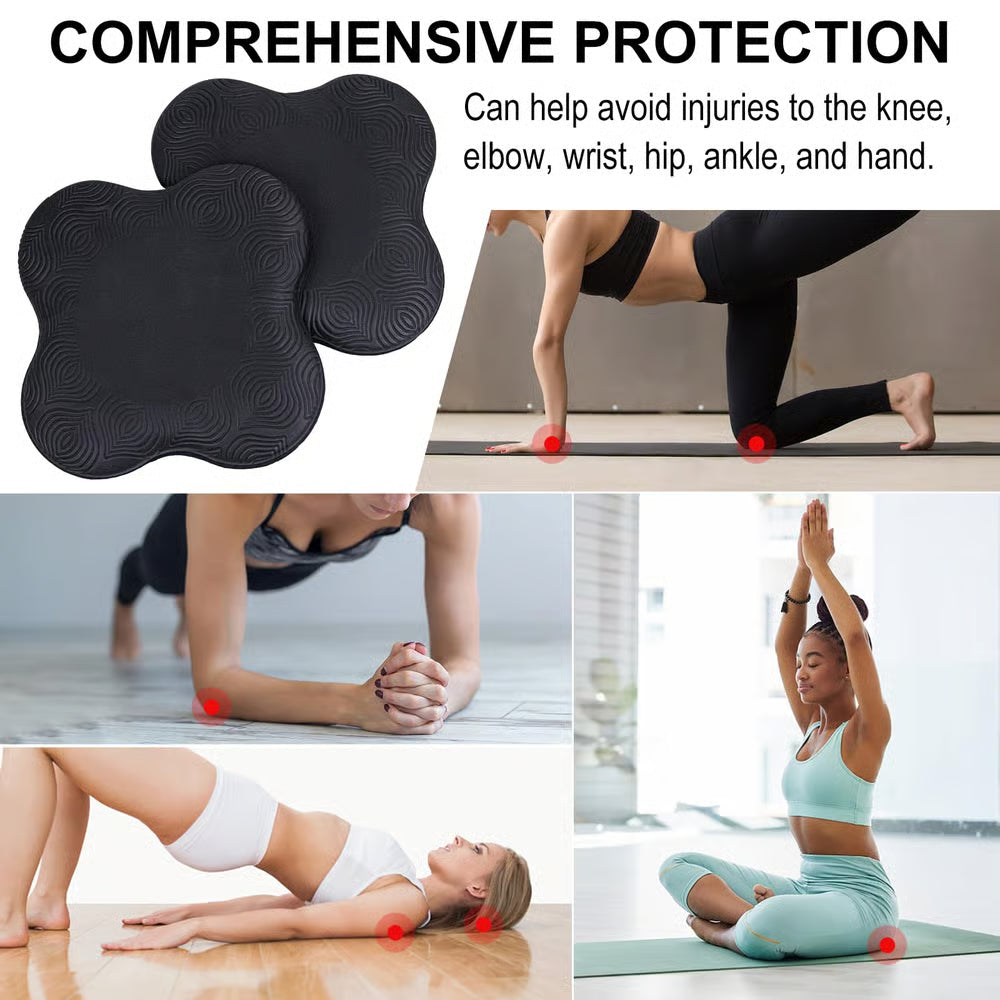 Yoga Knee Pads for Joint Protection – Non-Slip Wrist, Elbow & Knee Cushion Support (Pack of 2)